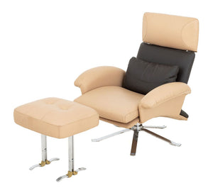 Il Loft Leather Lounge Chair and Ottoman (9871743353139)