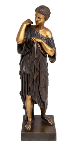 Classical Gilt & Patinated Bronze of a Woman