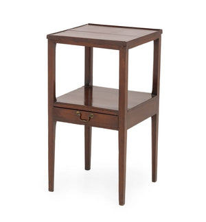 George III Style Mahogany Two-Tier Side Table