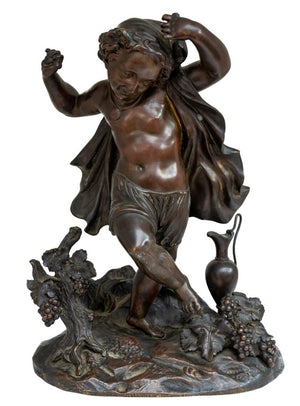 Clodion "Dancing Cherub" Patinated Bronze (9804724699443)