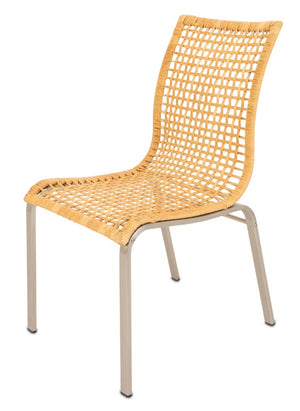 "Nandor" Wicker and Chrome Dining Chairs, 3 (9671749042483)