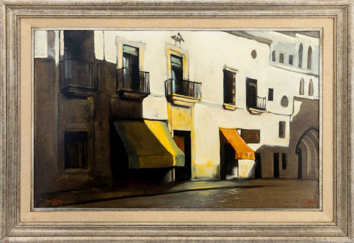 M.W. Huggins "La Blanco" Oil on Canvas