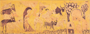 Indian Batik Art Textile Tapestry, 1965 (9846985556275)