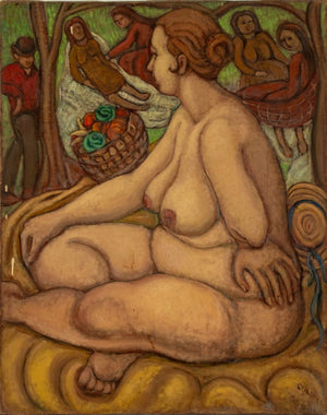 Philip Standish Read Seated Female Nude Oil (9816279515443)