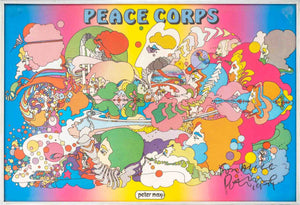 Peter Max "Peace Corps" Lithograph Poster, c. 1970