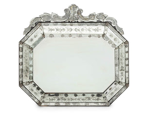 Venetian Glass Overmantel Mirror