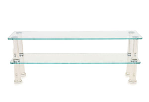 Modern Lucite and Glass Two-Tier Etagere