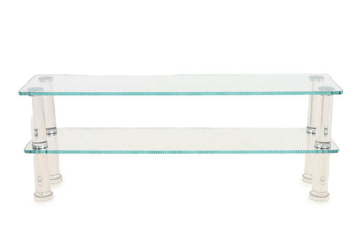 Modern Lucite and Glass Two-Tier Etagere