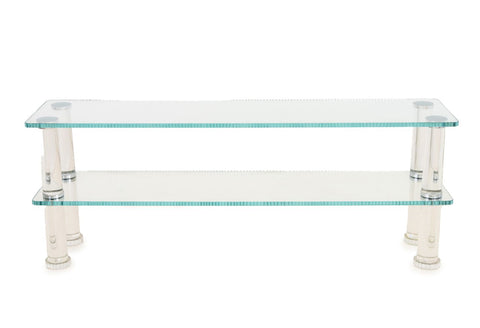 Modern Lucite and Glass Two-Tier Etagere