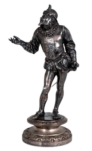 Emile Guillemin Figural Silvered Bronze Sculpture