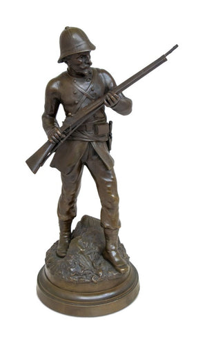 French Soldier Patinated Bronze Sculpture (9846998073651)