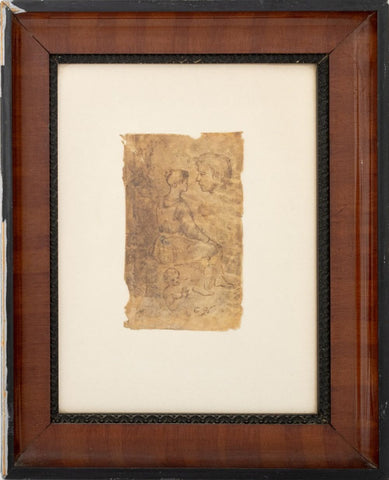 Old Master Figure Sketch Pencil on Vellum