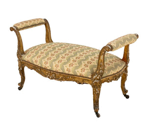 Louis XVI Style Giltwood Window Seat, 19th C. (9835725881651)
