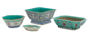 Chinese Famille Rose Glazed Porcelain Bowls, 4 (9779099697459)