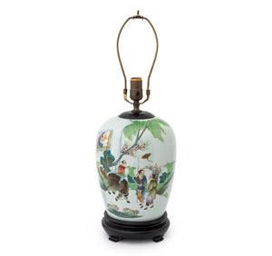 Chinese Porcelain Famile Rose Ginger Jar as Lamp
