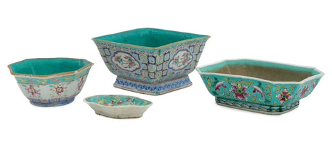 Chinese Famille Rose Glazed Porcelain Bowls, 4