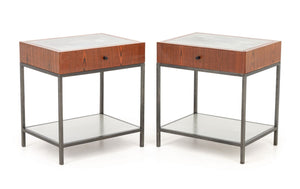 George Nelson Style Side Tables, Pair