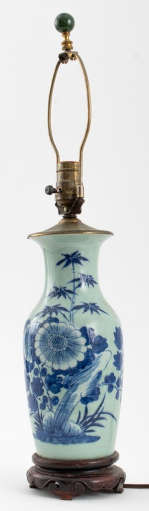 Chinese Blue & White Porcelain Vase Mounted Lamp (9855716294963)