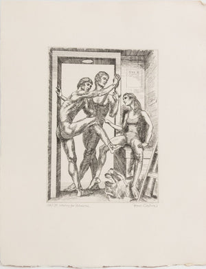 Paul Cadmus "Waiting for Rehearsal" Etching (9893315182899)