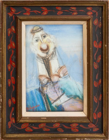 Nahum Tschacbasov Clown Pastel on Paper, 1950