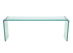 Leon Rosen Pace Collection Glass Waterfall Table