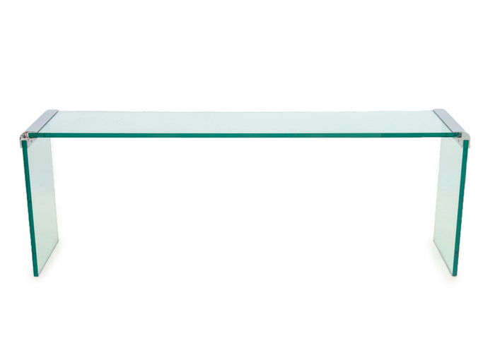 Leon Rosen Pace Collection Glass Waterfall Table