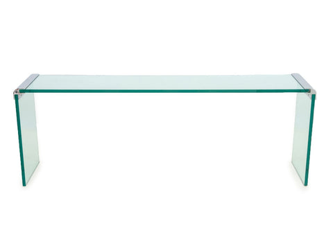 Leon Rosen Pace Collection Glass Waterfall Table