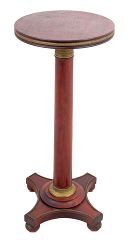 French Empire Style Gilt Metal Mahogany Pedestal