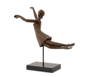 Tanya Poust Stylized Figure Patinated Bronze