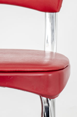 Cosco Retro Red Kitchen Step Chair (8920553193779)