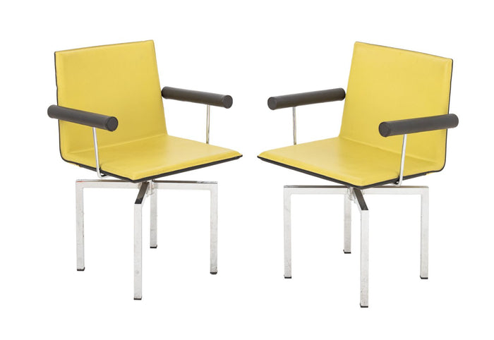 Giorgio Saporiti x Il Loft Swivel Armchairs, Pair