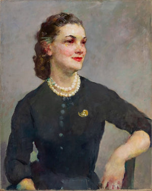 Molly Guion Portrait of a Woman Oil on Canvas (9848697651507)