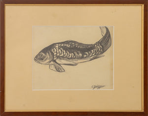 Gaston Suisse "Carpes Ceur" Crayon on Paper (9779288703283)