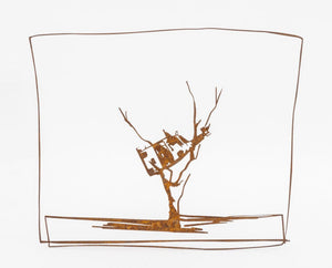 John Kelly "Cow Up a Tree" Steel Sculpture