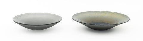 Murano Silver Leaf Smoked Glass Bowls, 2