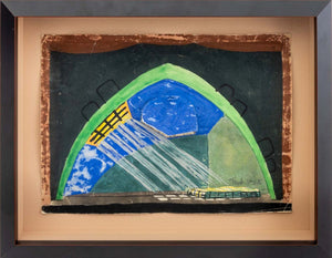 Theatre Stage Design Prison Mixed Media Collage