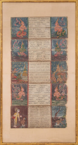 Thai Illuminated Manuscript Leaves, 19th C.
