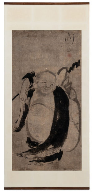 Japanese Hotei Buddha Ink on Paper, 19th C. (9775752741171)