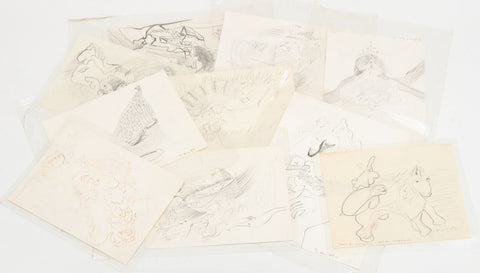 Eva Bouzard-Hui Surrealist Graphite on Paper, 10