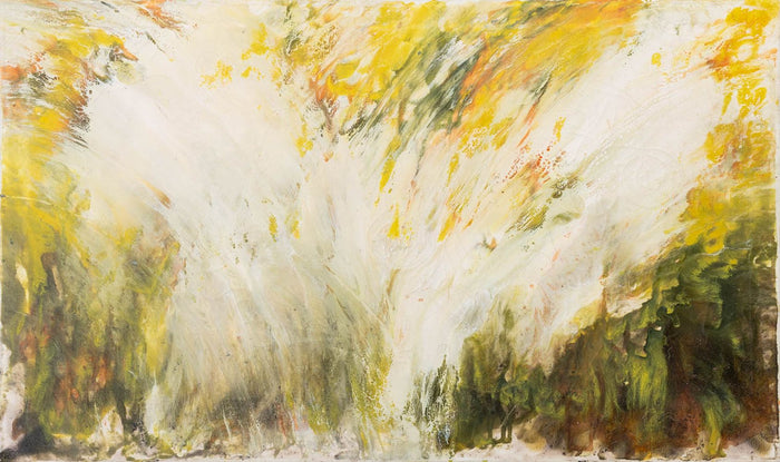 American School Abstract Composition Oil on Canvas