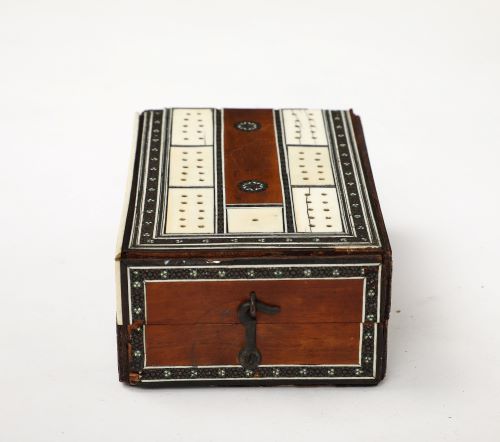 19th Century Vintage Ivory Cribbage Box