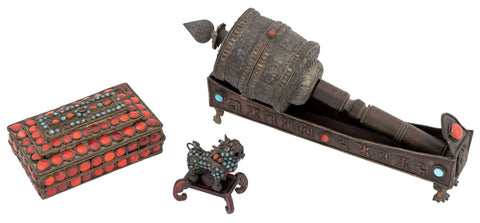 Tibetan Faux Coral & Turquoise Articles, 3