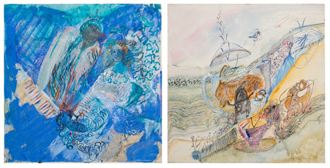 Eva Bouzard-Hui Abstract Compositions Acrylic, 2