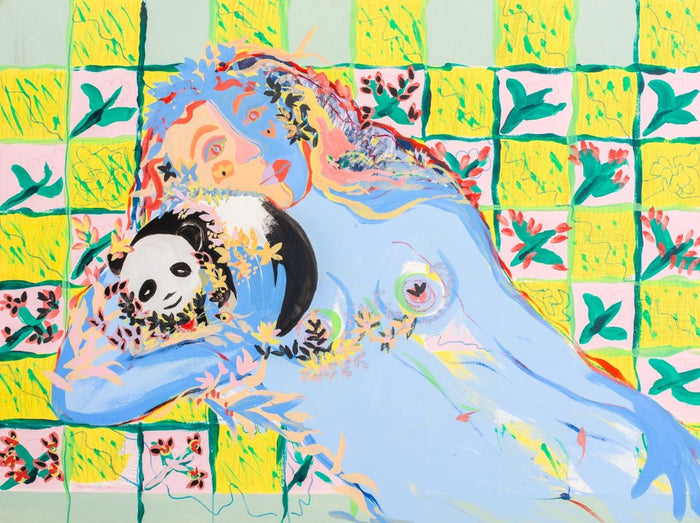 Eva Bouzard-Hui "Panda Love" Mixed Media