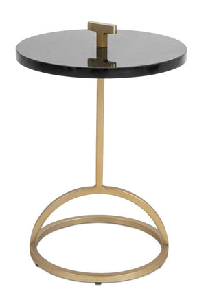 Remy Black Marble Top Side Table (9808441475379)