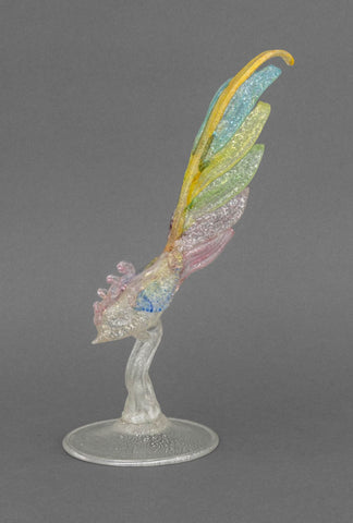 Murano Art Glass Pheasant Sculpture