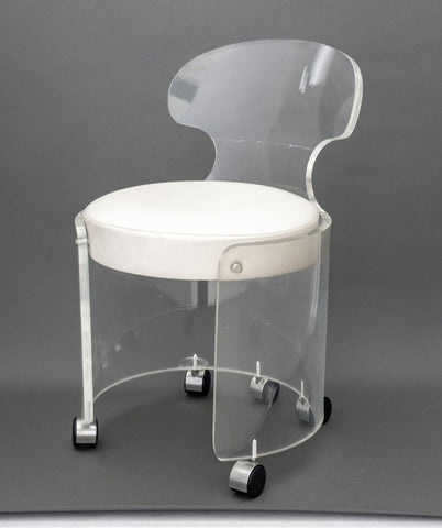 Philippe Starck Style Lucite Vanity Chair