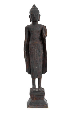 Southeast Asian Standing Buddha Bronze Sculpture (9775768633651)
