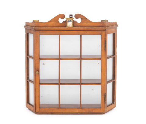 American Federal Style Pine Display Cabinet