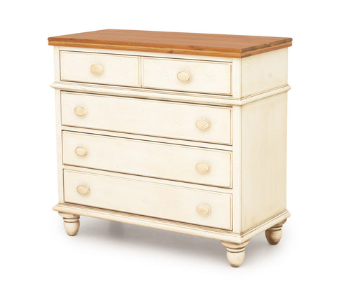 Modern White Painted Wood Chest of Drawers